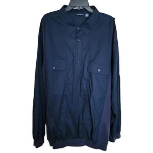 Harbor Bay EasyCare NWT Navy Blue Sportshirt Men's Big & Tall 3XLT‎